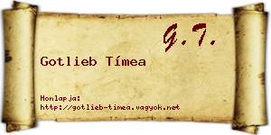 Gotlieb Tímea névjegykártya